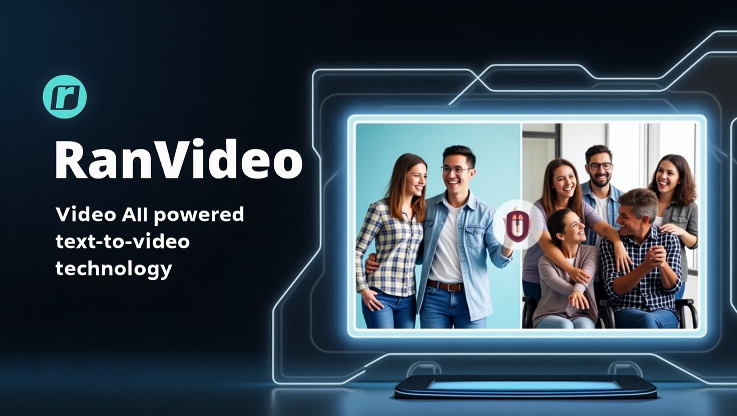 RanVideo's AI text to video conversion creating video content quickly