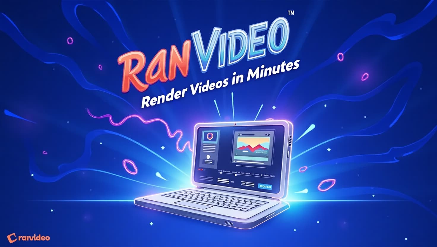 Fast video rendering with RanVideo's text to video converter